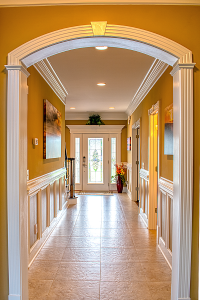 archway trim and wall chair rail